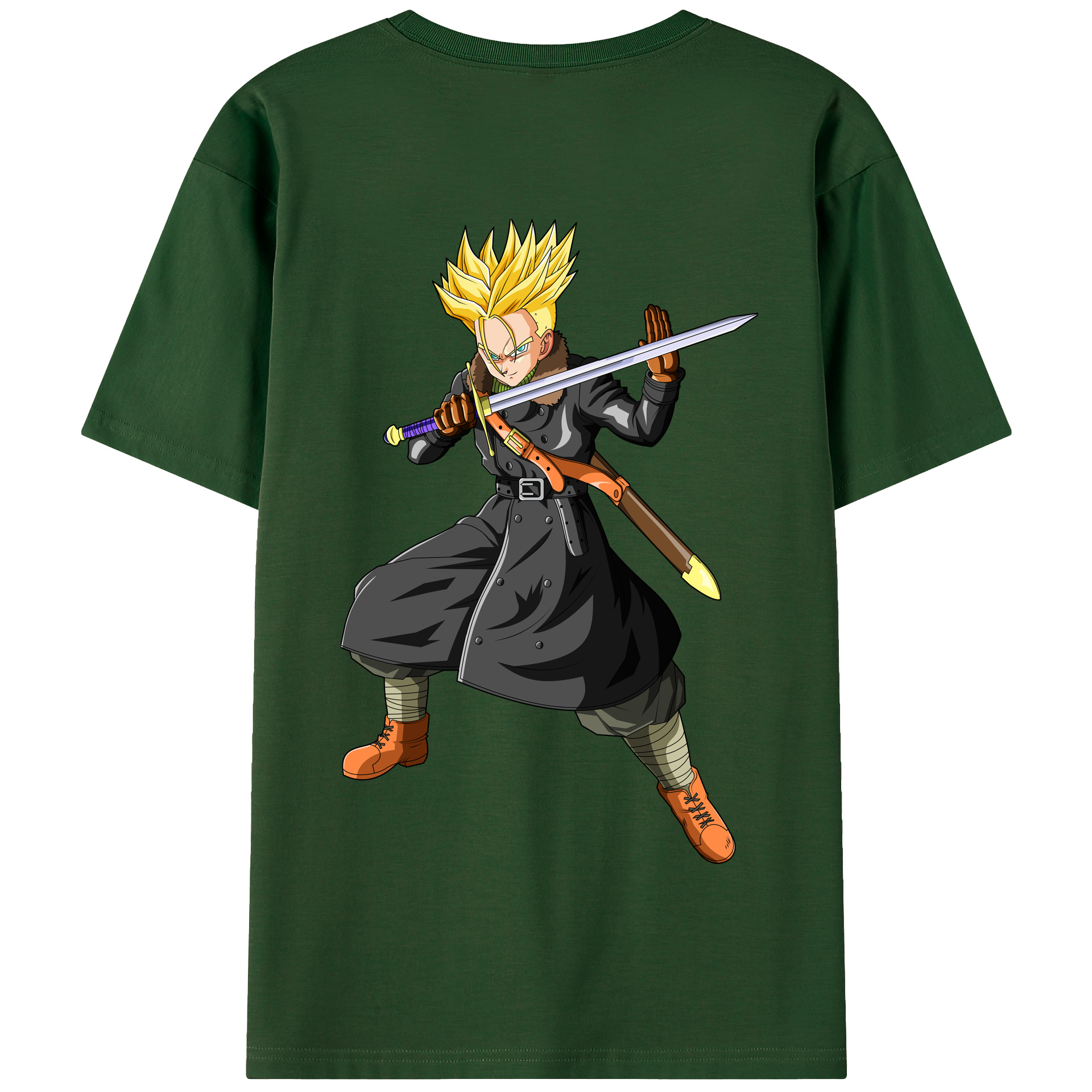 （画像用） ドラゴンボール トランクス（Torankusu）DRAGON BALL Trunks 綿100％半袖Tシャツ（背面プリント）